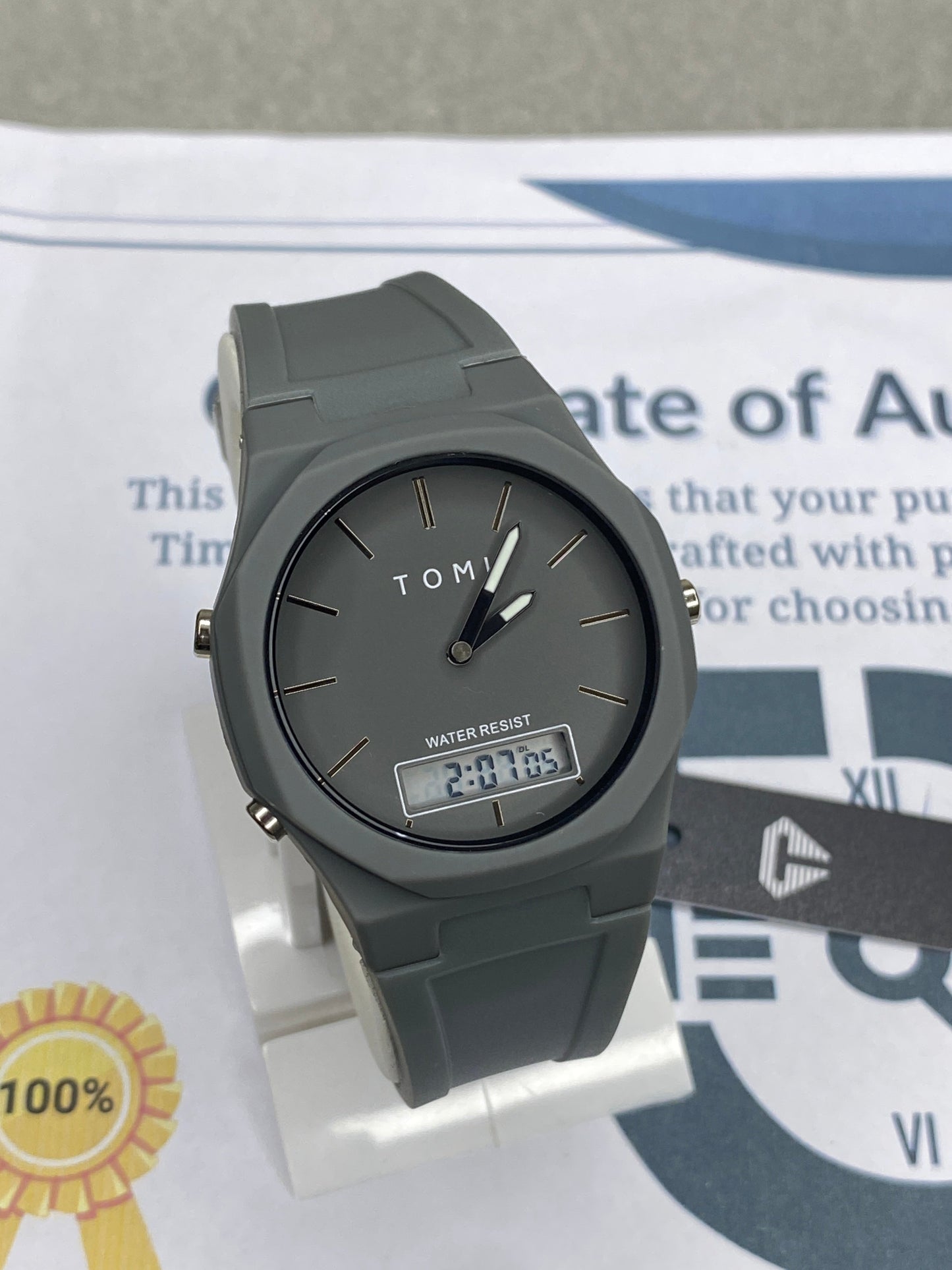 Tomi T-238 Dual Time ( Analog & Digital ) Watch for Men