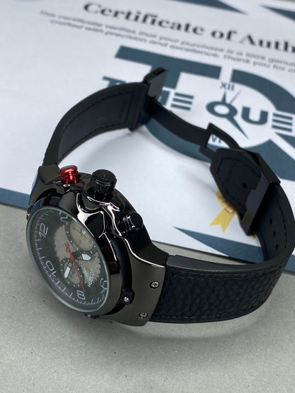 Hub Gevene Master Lock Leather Strap watch