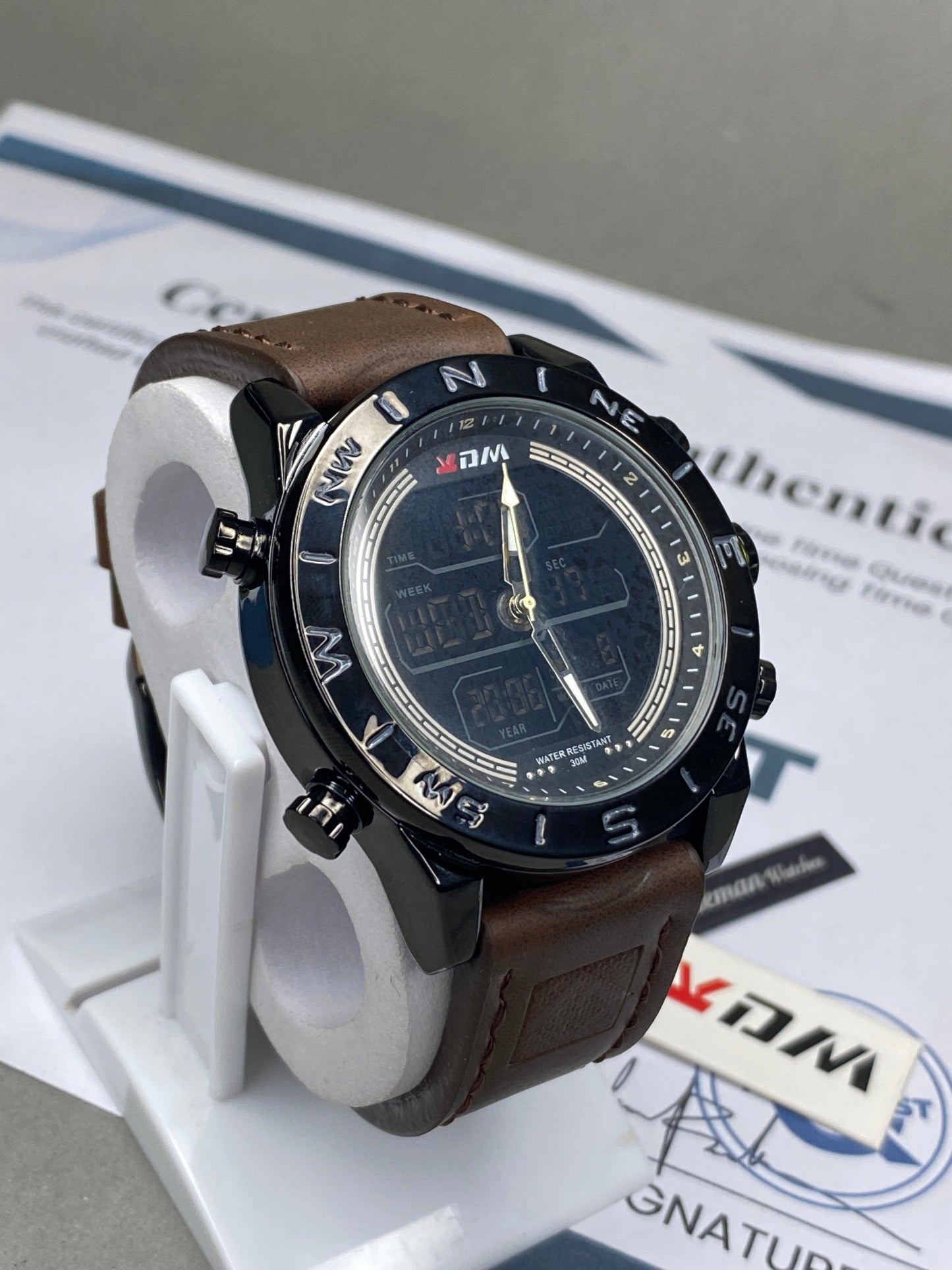 KDM-8012 Dual Time Straps Watch For Men