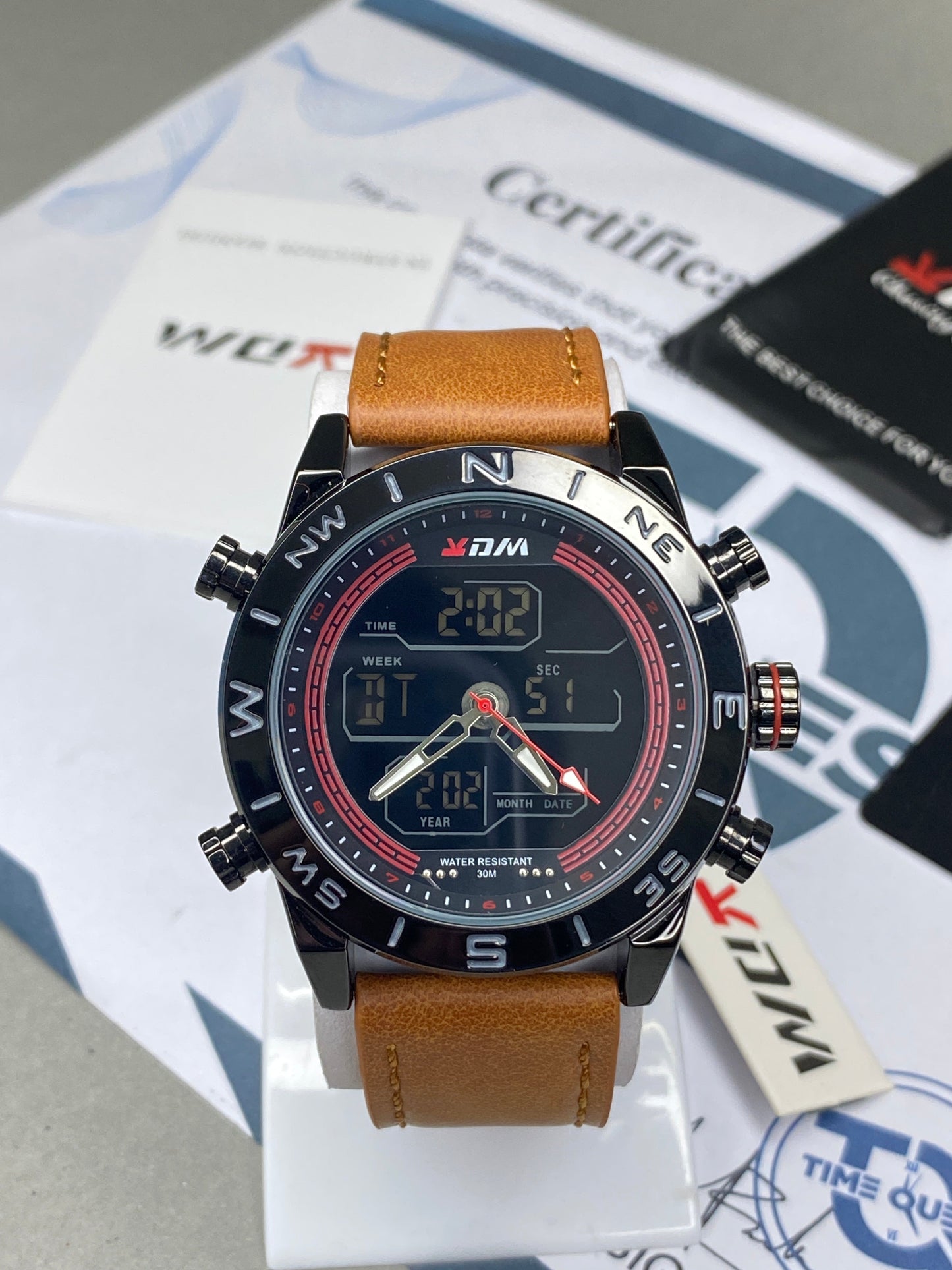 KDM-8012 Dual Time Straps Watch For Men
