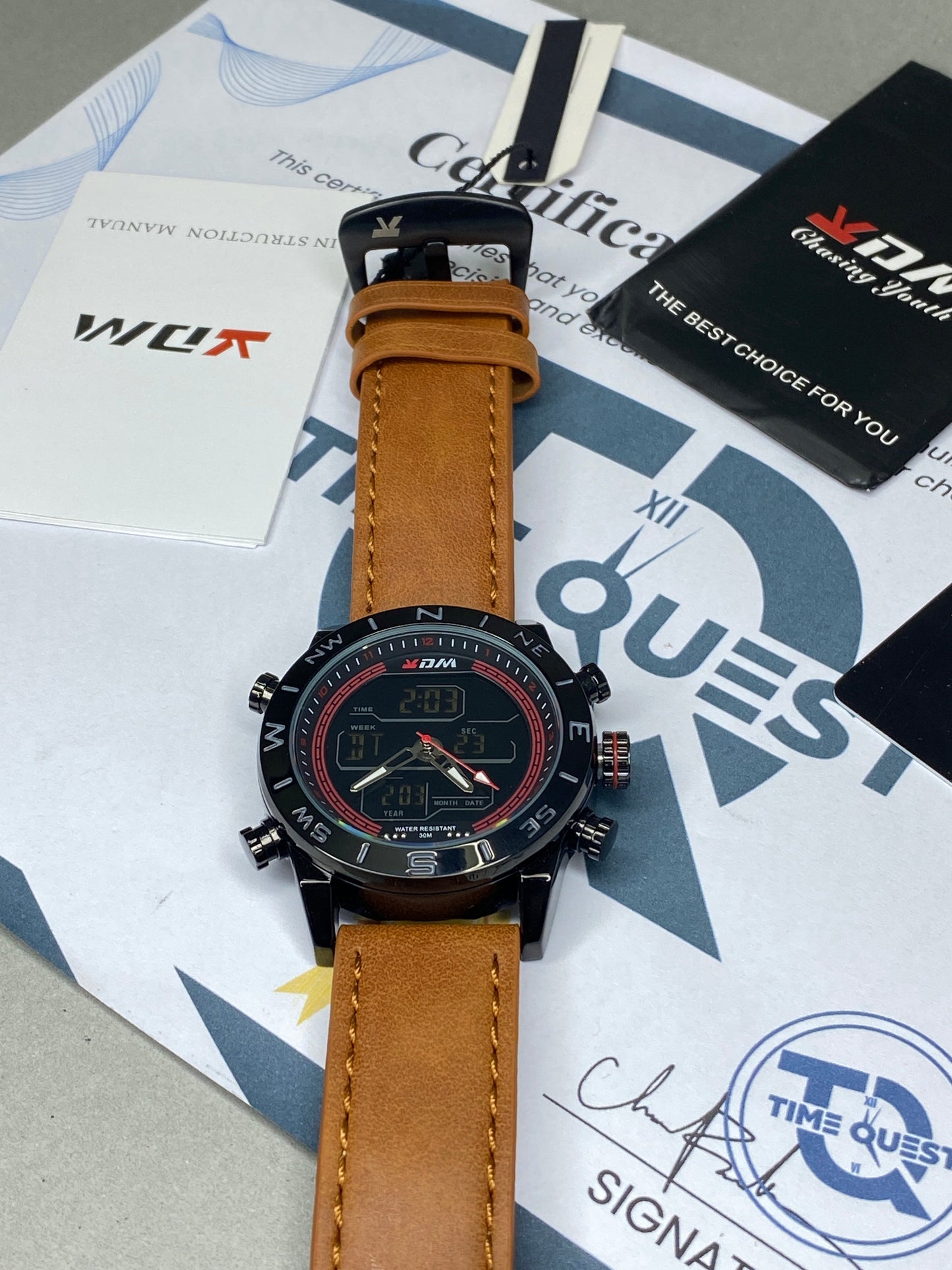 KDM-8012 Dual Time Straps Watch For Men