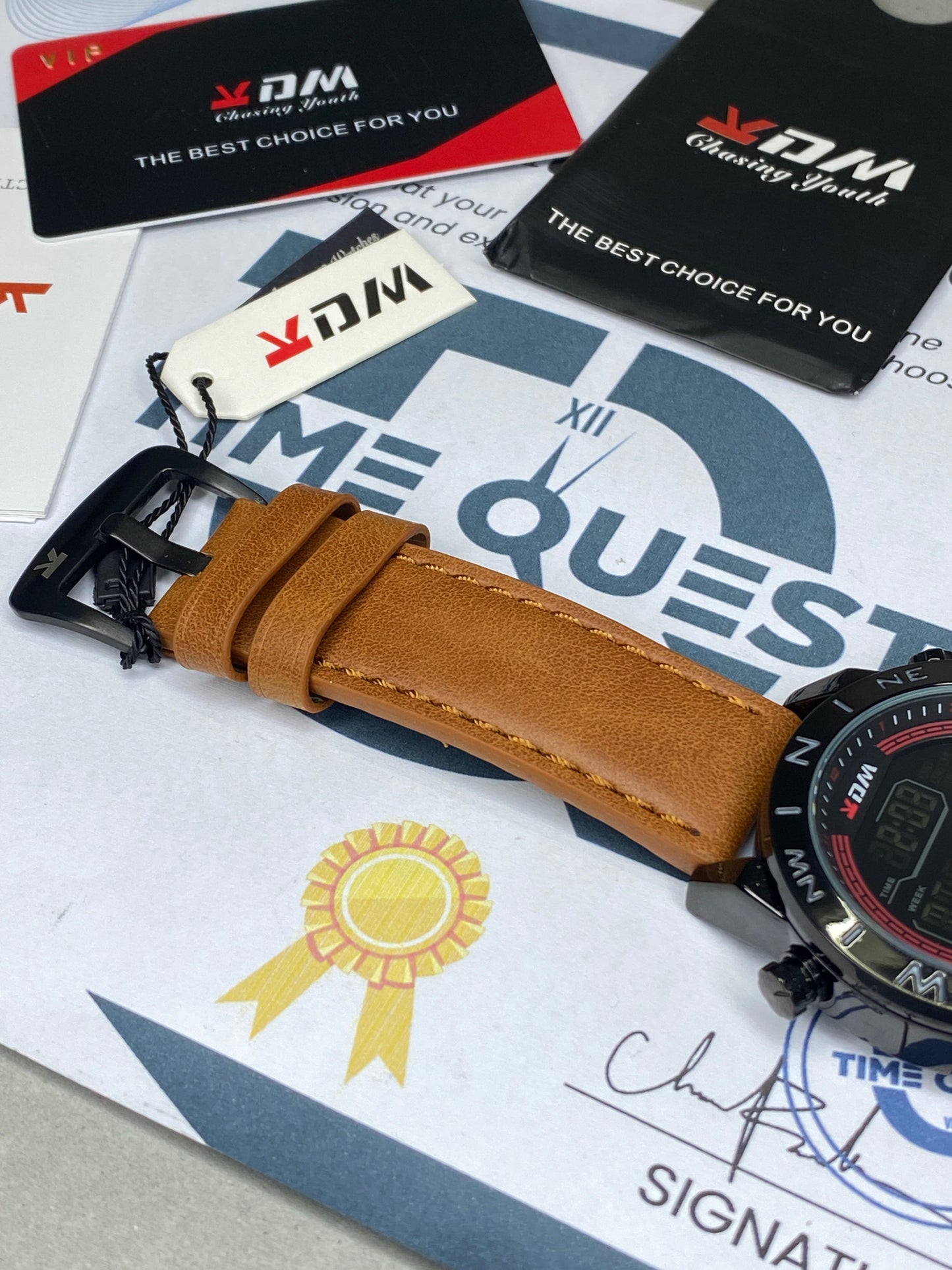 KDM-8012 Dual Time Straps Watch For Men