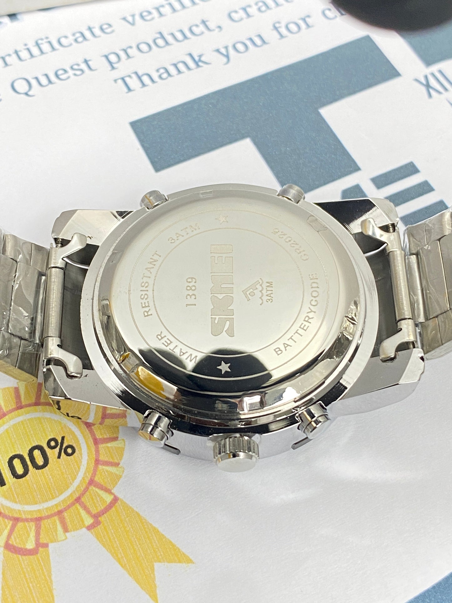 SKMEI 1389 Dual Display (Analog & Digital) Chain Watch For Men