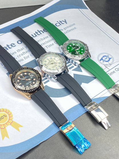 RLX Yacht Master Swiss-Made Watch with Rotatable Bazel and Date Display