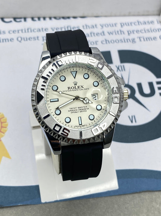 RLX Yacht Master Swiss-Made Watch with Rotatable Bazel and Date Display