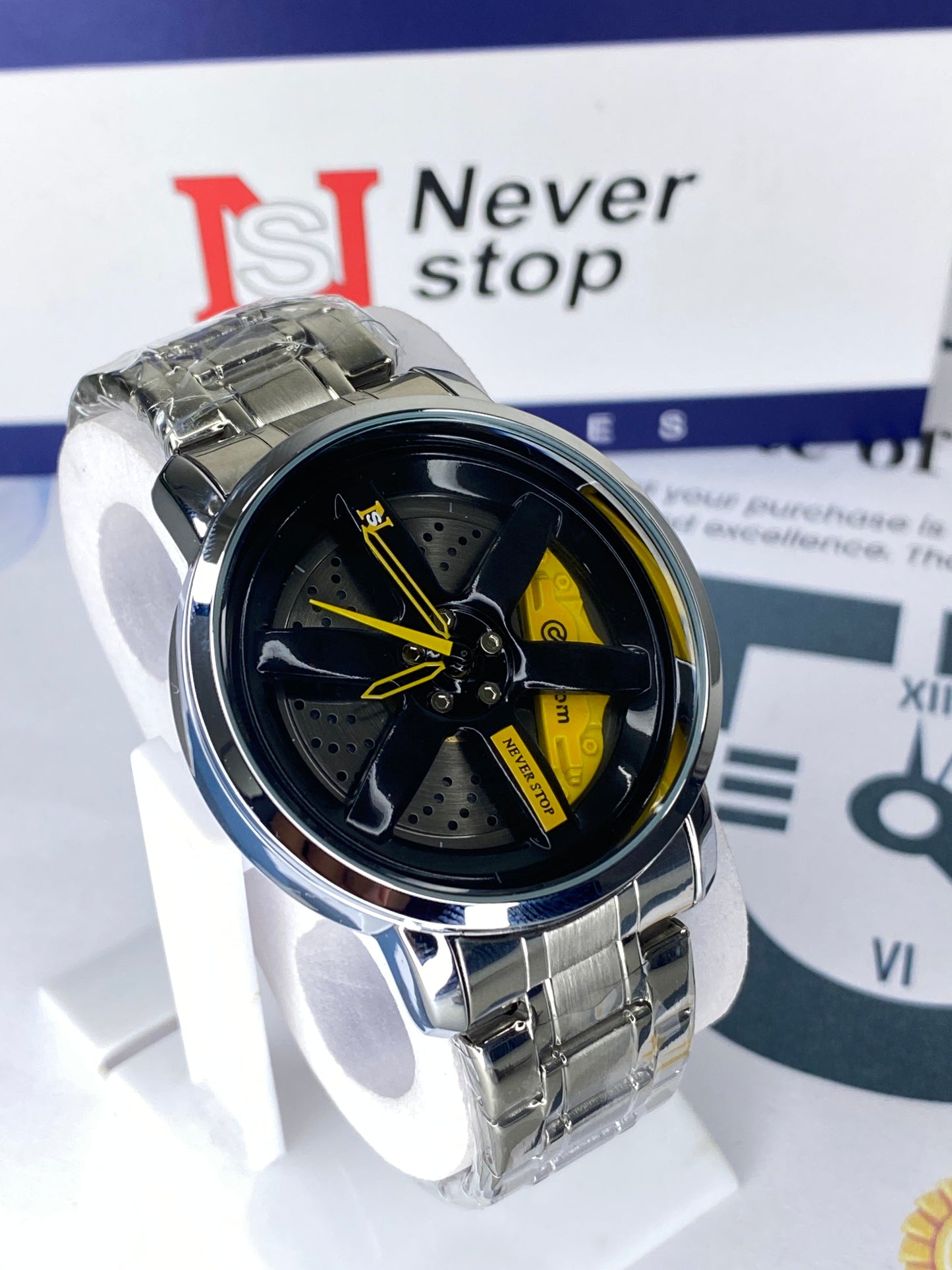 NS 360 Degree Spinning Wheel Chain Watch