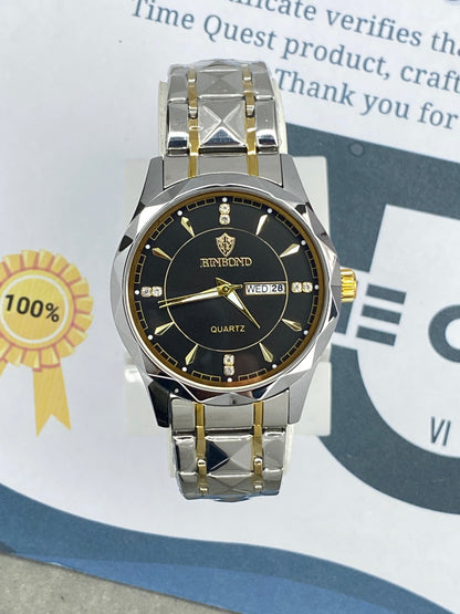 BINBOND Analog Luxury Chain Watch For Men with Date & Day Display
