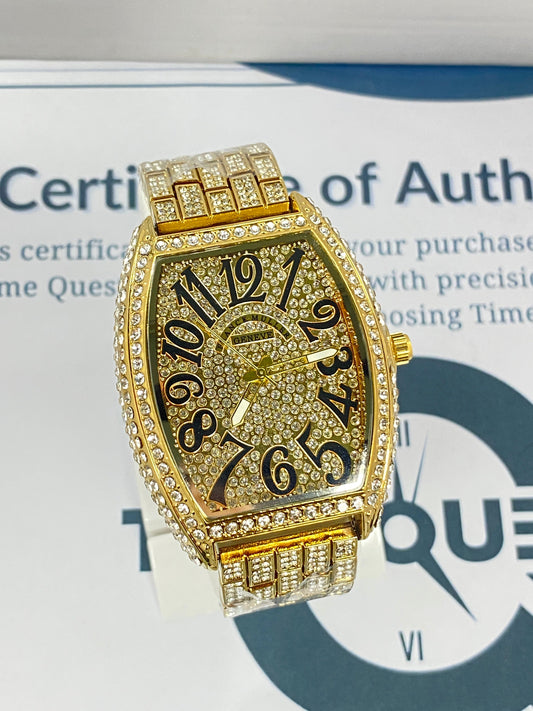 Franck Muller-FY8620 Curvex iced Out Luxury Analog Stainless Steel Made Watch For Men