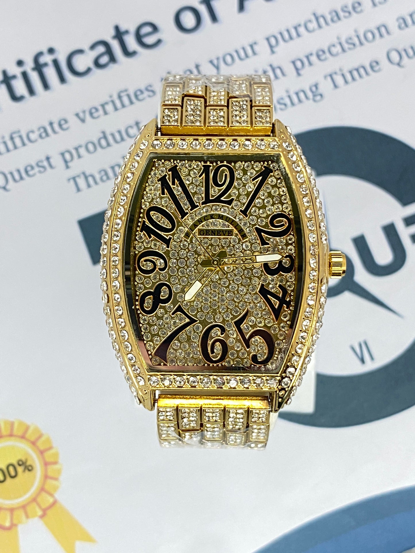 Franck Muller-FY8620 Curvex iced Out Luxury Analog Stainless Steel Made Watch For Men