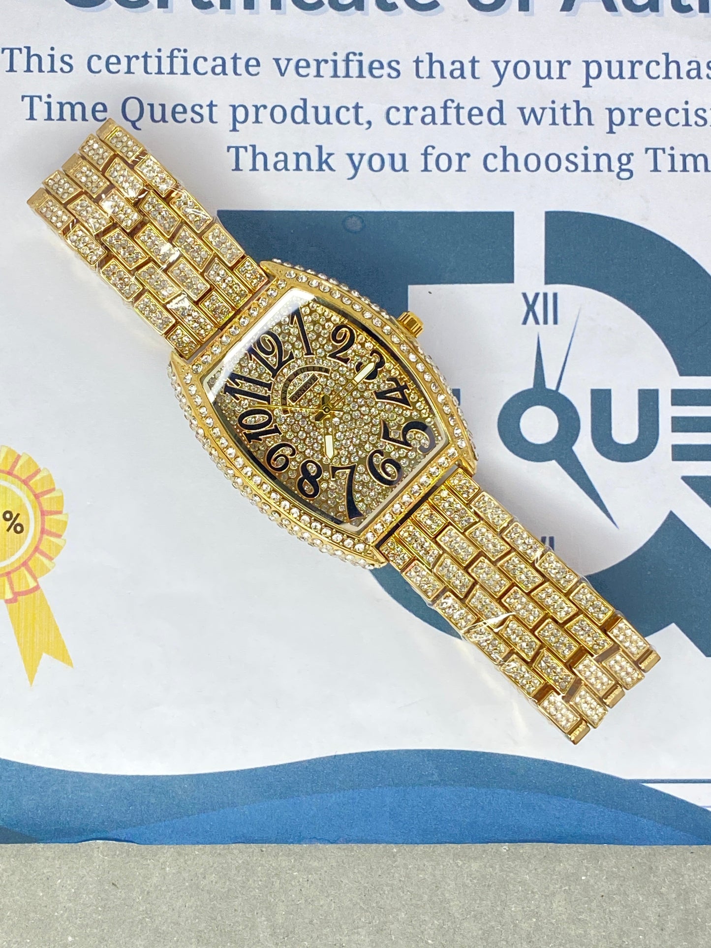 Franck Muller-FY8620 Curvex iced Out Luxury Analog Stainless Steel Made Watch For Men