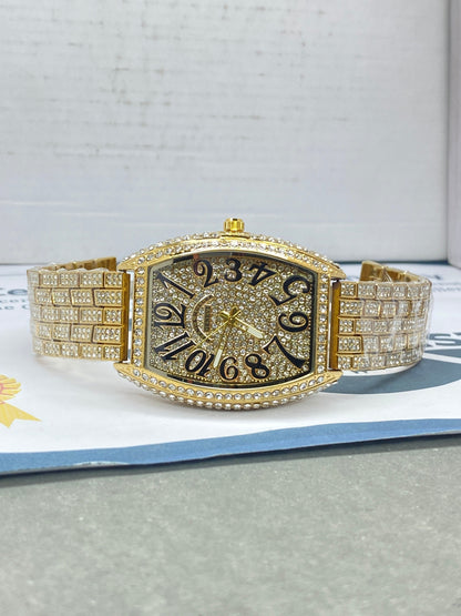 Franck Muller-FY8620 Curvex iced Out Luxury Analog Stainless Steel Made Watch For Men