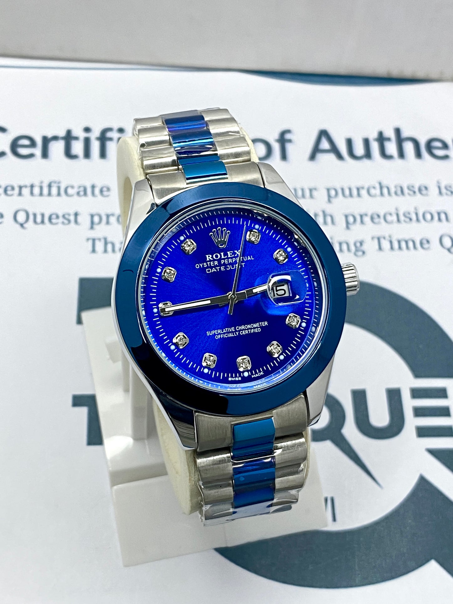 RLX Swis Made Luxury Design Chain Watch For Men With Date Display