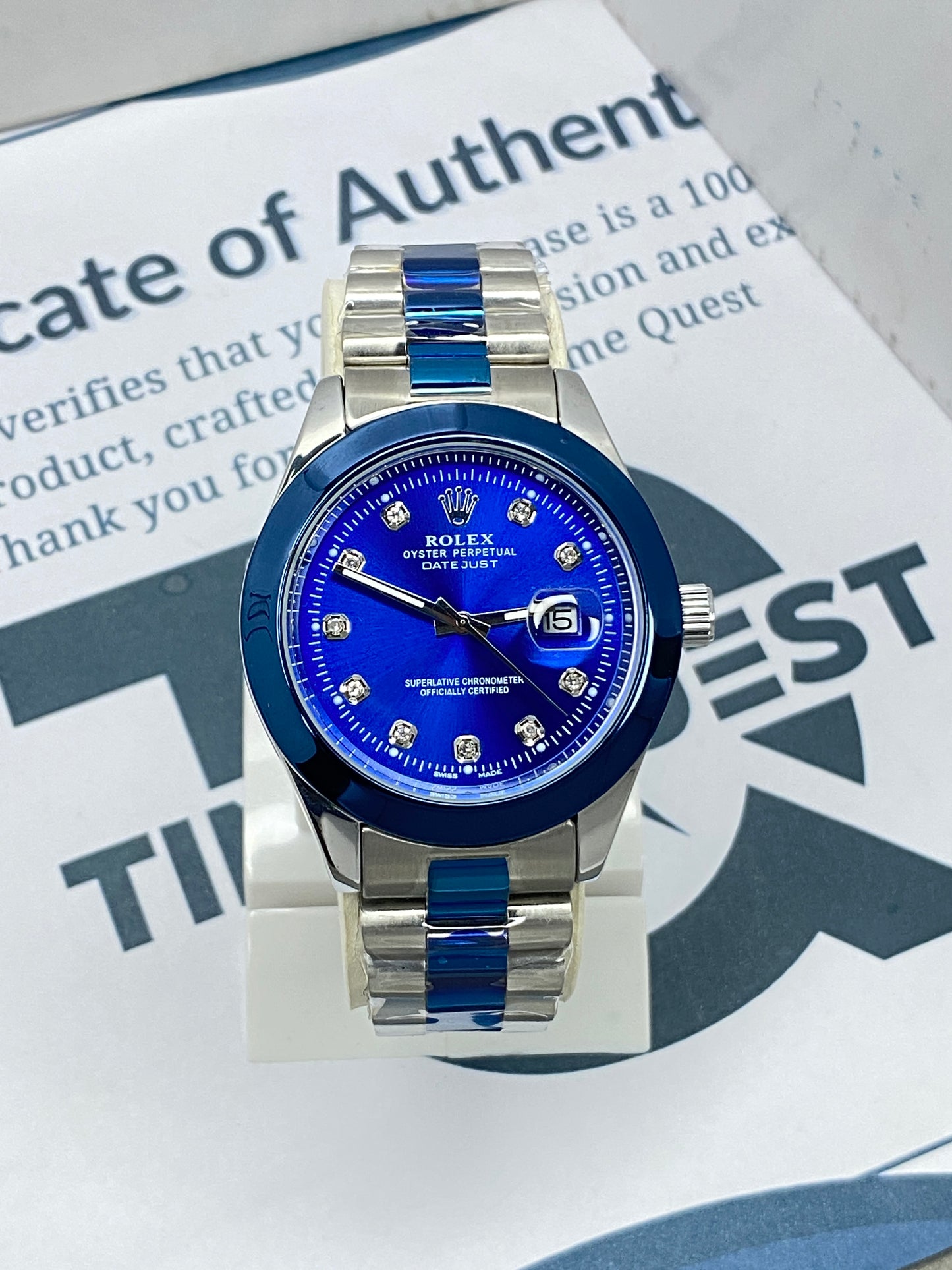 RLX Swis Made Luxury Design Chain Watch For Men With Date Display