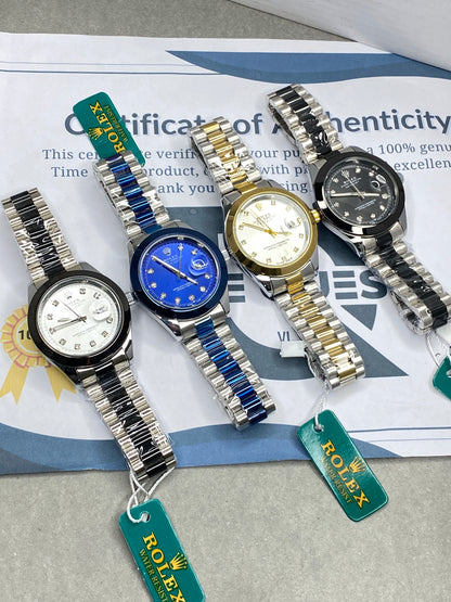 RLX Swis Made Luxury Design Chain Watch For Men With Date Display